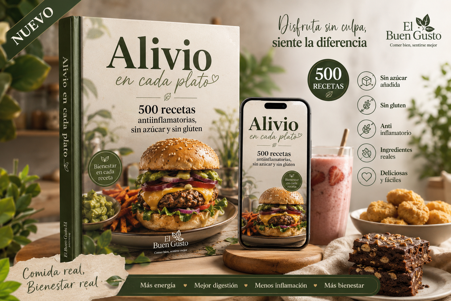 Alivio en Cada Plato: Recetas para Desinflamar y Recuperar tu Energía